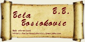 Bela Bosioković vizit kartica